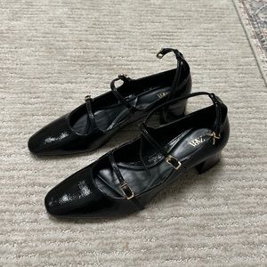 Zara Patent Mary Jane Block Heels